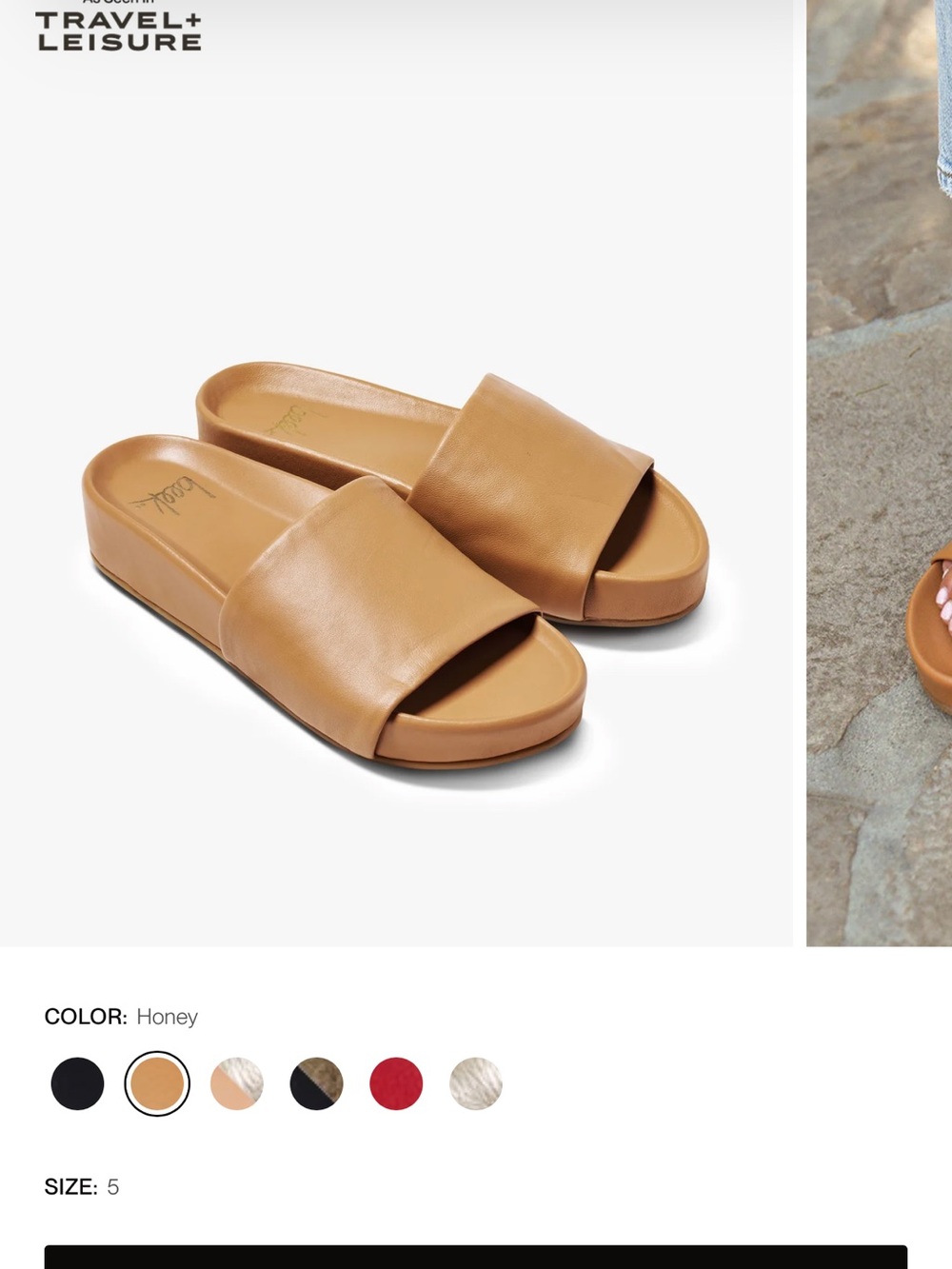 Beeks Pelican Leather Platform Sandals